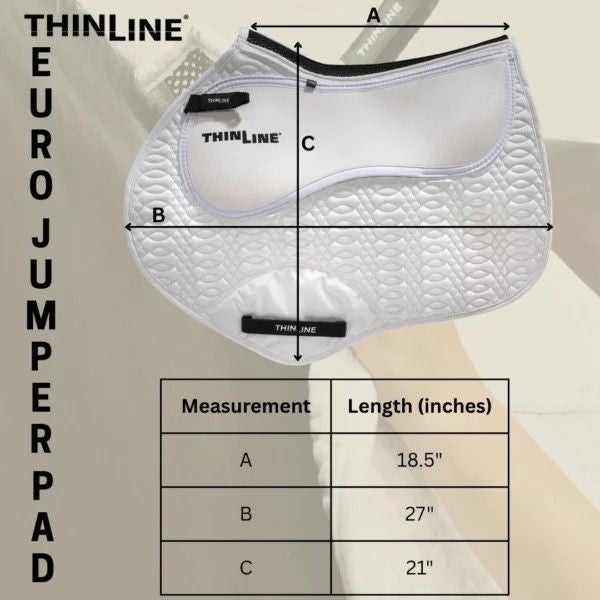Thinline Euro Jumper Shimmable Saddle Pad